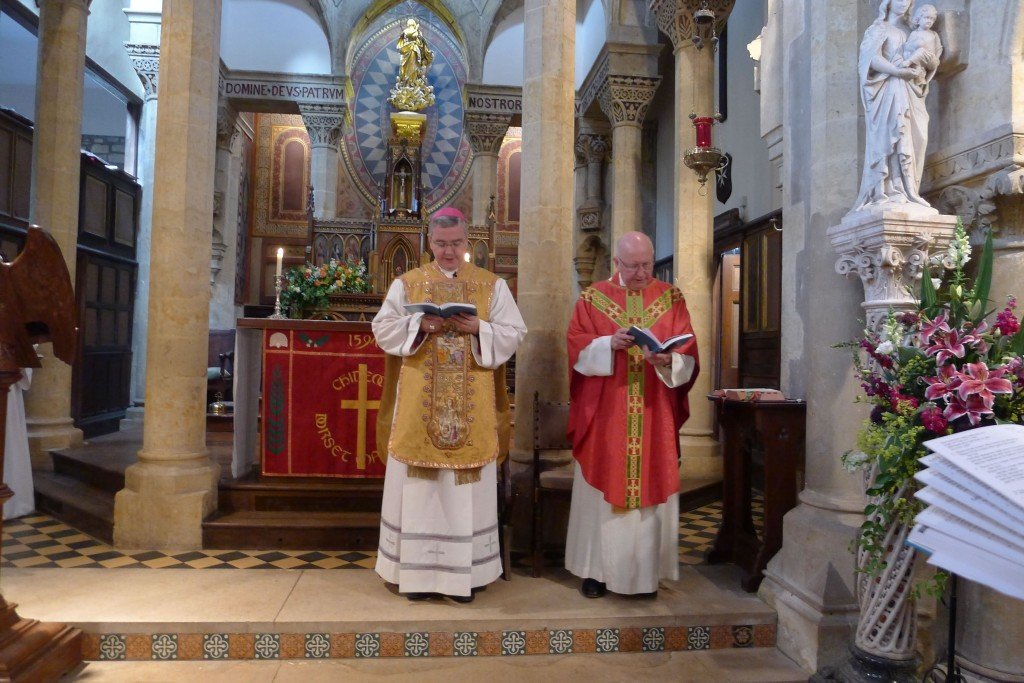 The Bishop of Plymouth with Father Richard Meyer